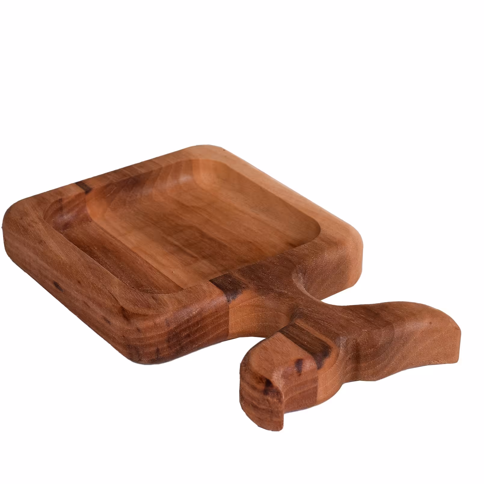 زیر لیوانی چوبی از جنس چوب گردو مدل مربع با پوشش روغن آبگریز 