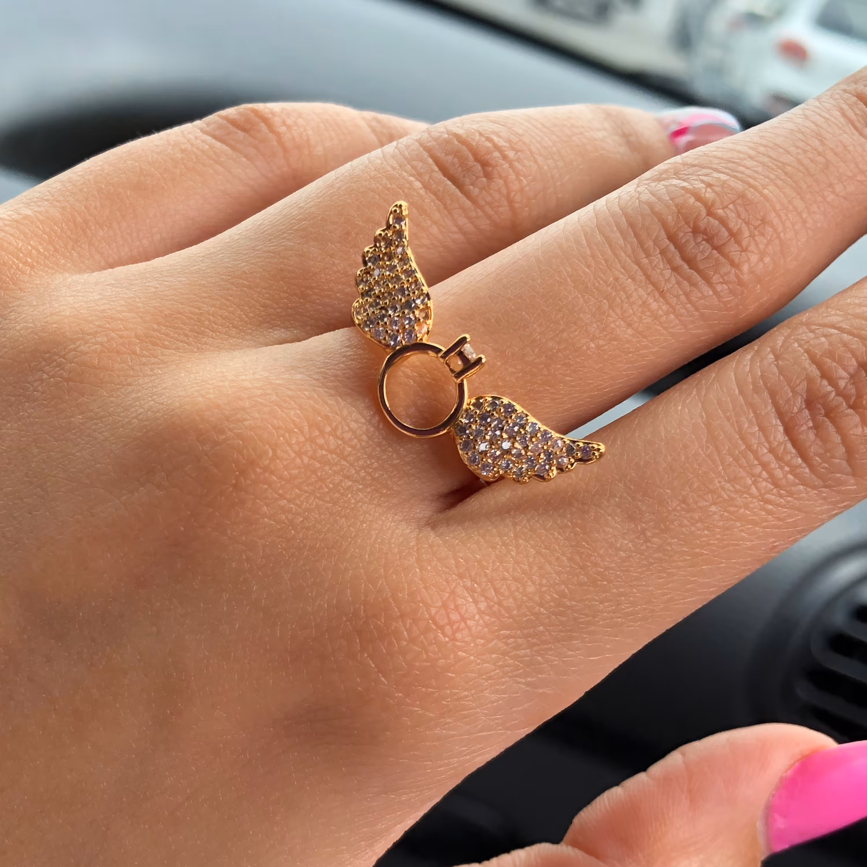 انگشتر بال فرشته استیل