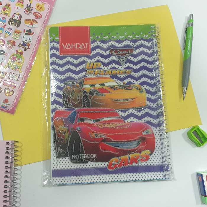 دفتر سیمی طلقی 100 برگ وحدت طرح پسرانه