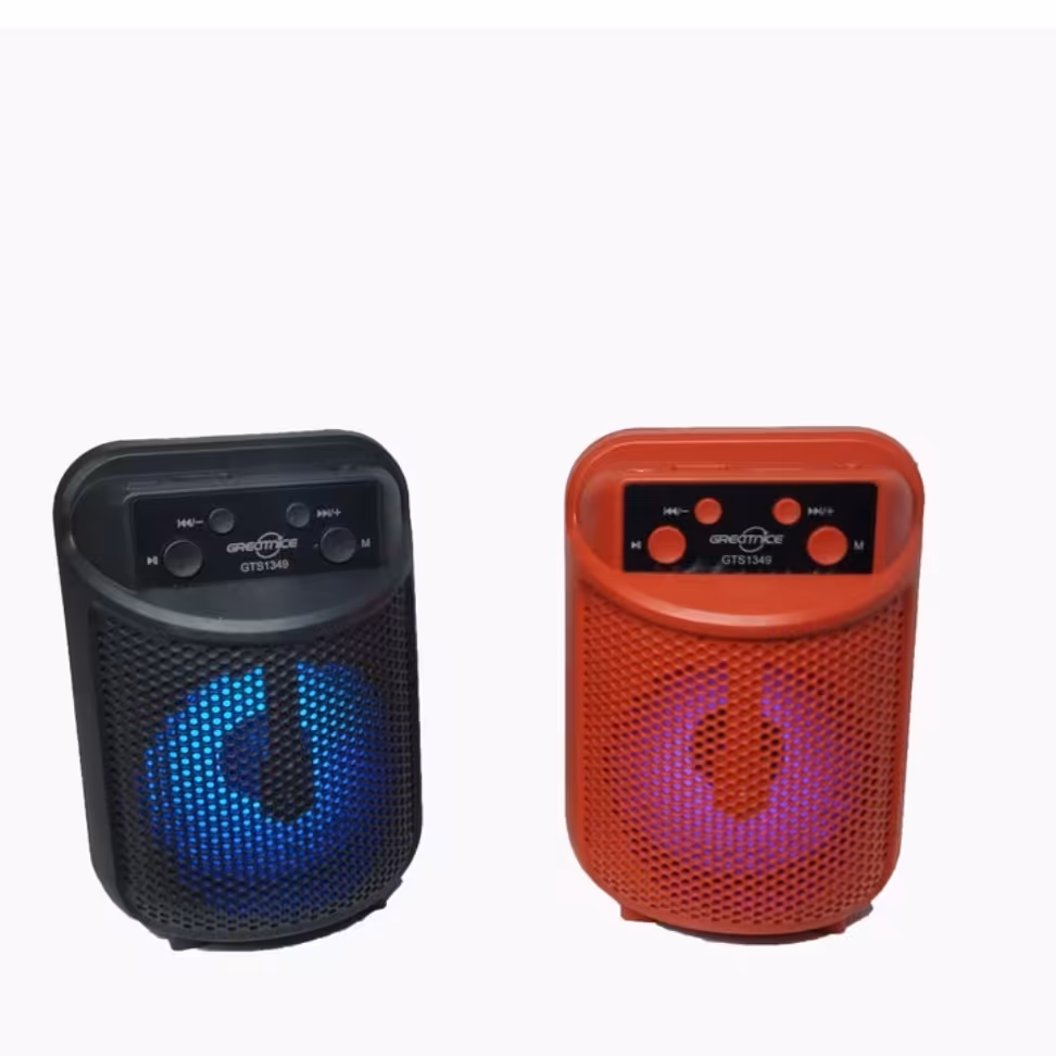  ا.اسپیکر سه اینچ 1349جی تی اس سه رنگ آبی مشکی قرمز کیفیت عالی.. اتصال ب گوشی رم و فلش 