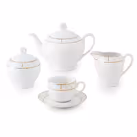 سرویس چای خوری رومانا چینی زرین ایتالیا اف 17 پارچه