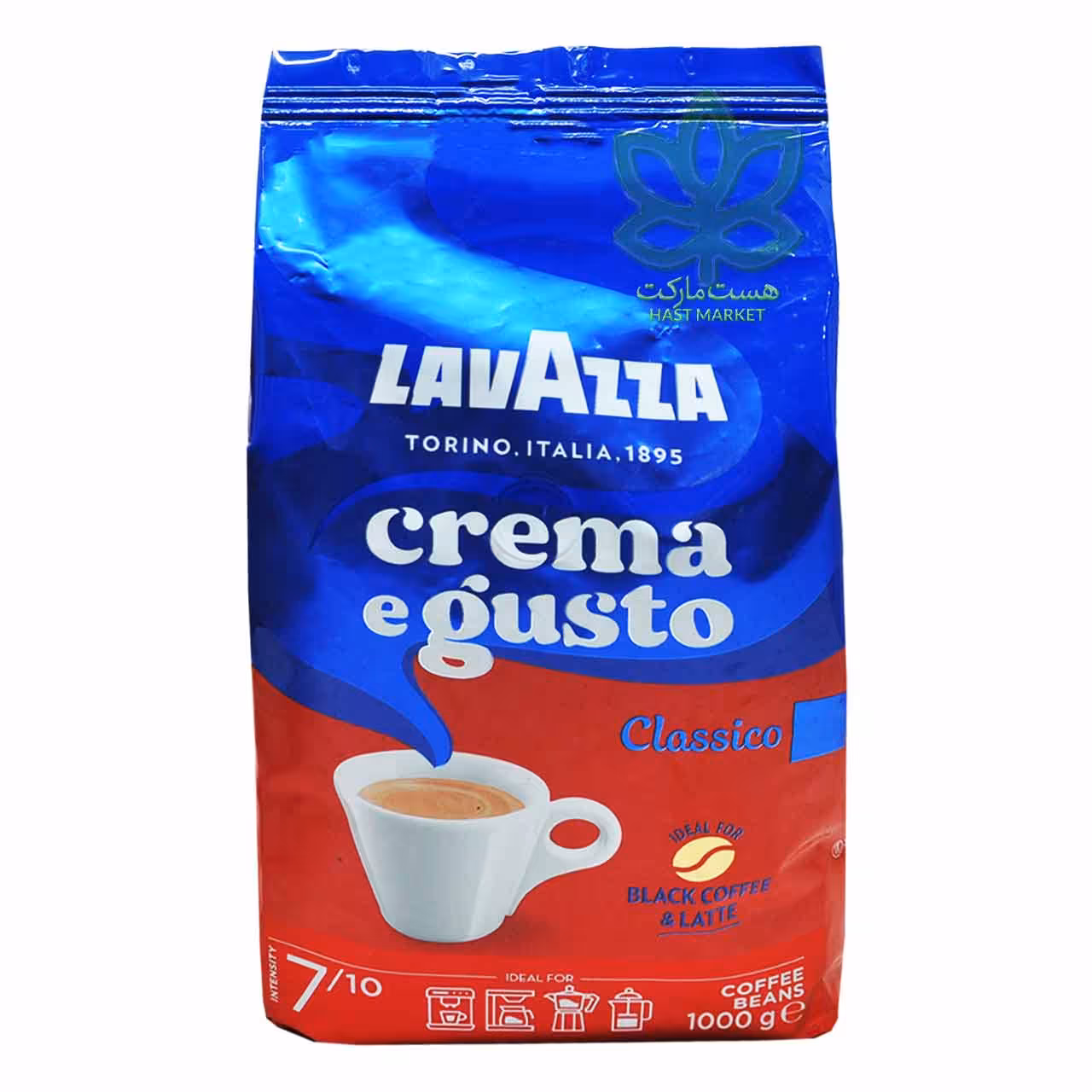 دانه قهوه لاواتزا کرم گوستو کلاسیکو 1 کیلو - lavazza