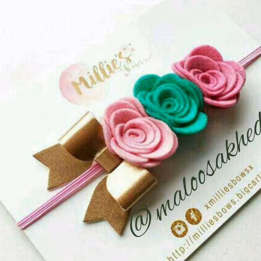 هد طرح گل و پاپیون