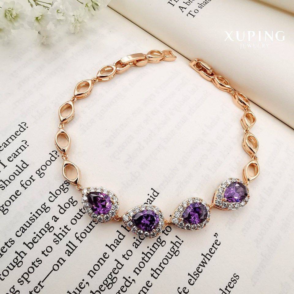 دستبندژوپینگ نگین رنگی بسیارباکیفیت و صددرصدرنگ ثابت وضدحساسیت