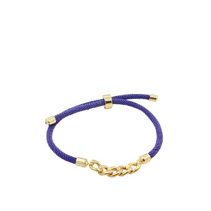 دستبند طلای 18 عیار بند پارچه ای کد DP063