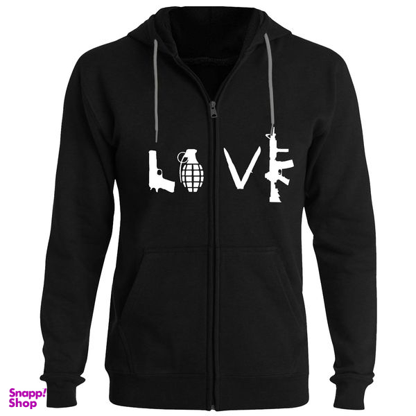 سویشرت زنانه طرح love کد F01 رنگ مشکی