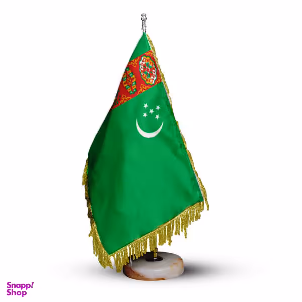 پرچم رومیزی مدل ترکمنستان