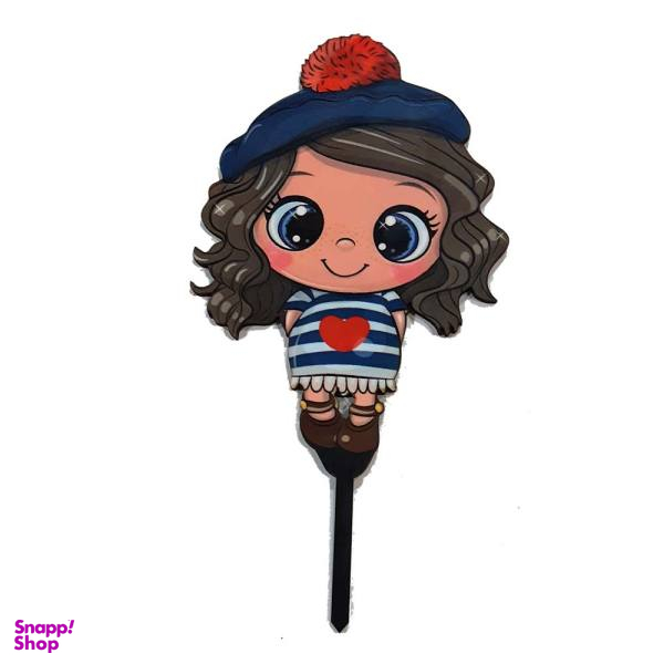 تاپر تزیین کیک به گز مدل دختر شیطون