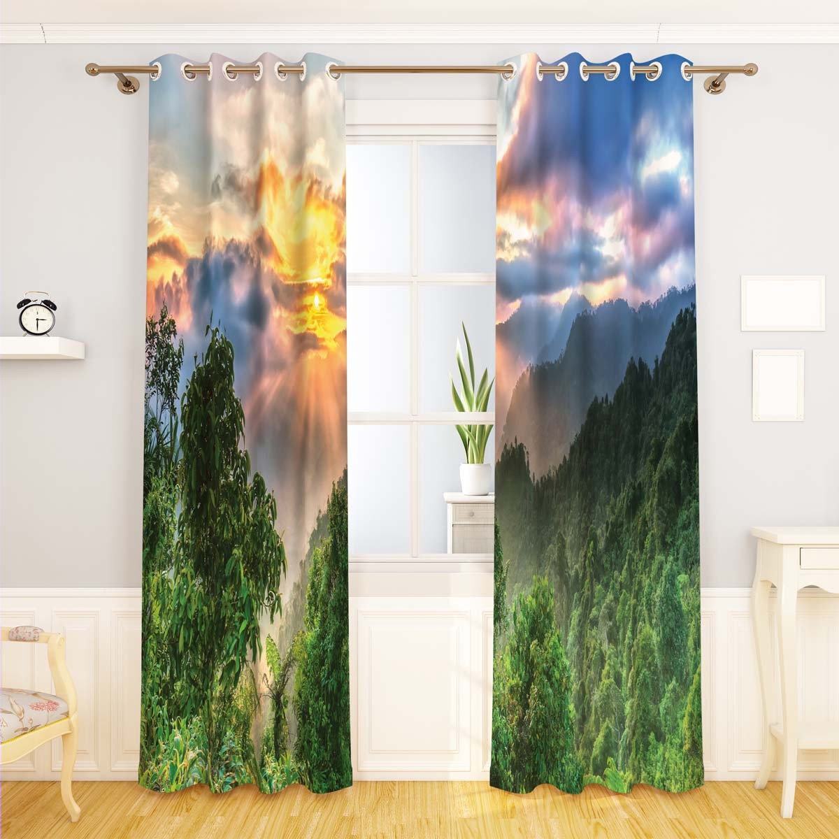 پرده چاپی  پانچ  طرح   نقاشی و منظره  کد677