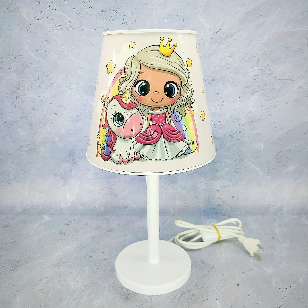 اباژور  اتاق کودک طرح دختر و تاج و اسب تک شاخ