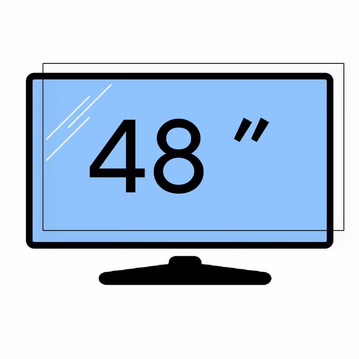 محافظ صفحه تلویزیون    48 اینچ 2 میل اصل تایوان هزینه ارسال پس کرایه