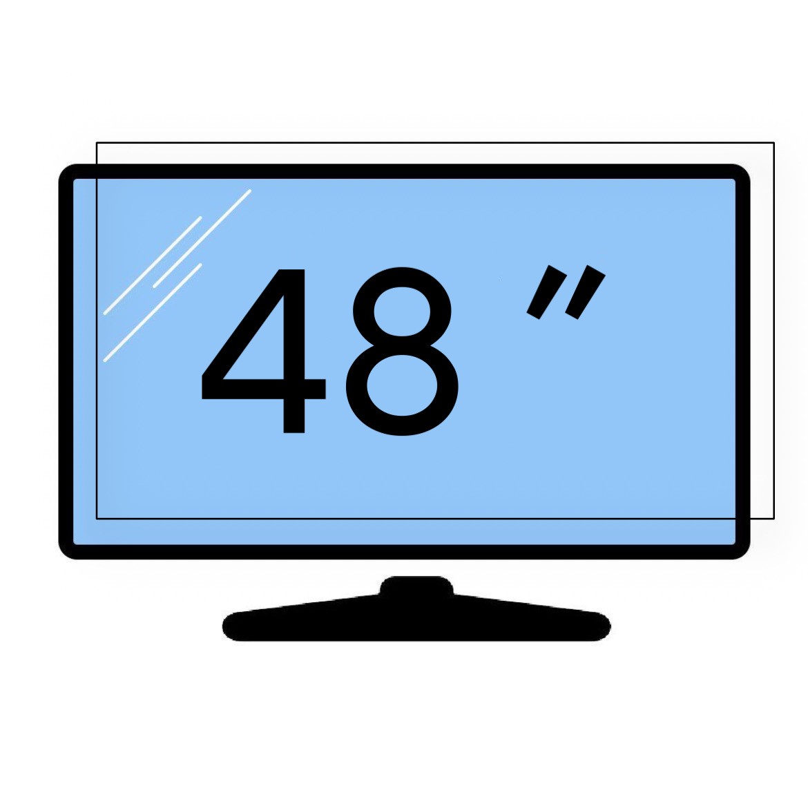 محافظ صفحه تلویزیون    48 اینچ 2 میل اصل تایوان هزینه ارسال پس کرایه