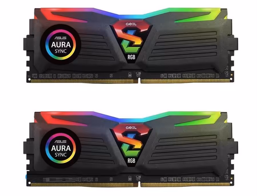 رم کامپیوتر دوکاناله ژل سری Super Luce RGB با حافظه 16 گیگابایت و فرکانس 2400 مگاهرتز