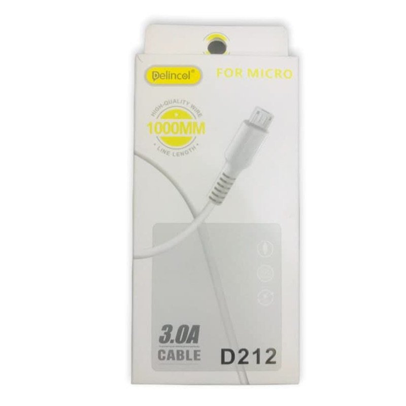 کابل تبدیل USB به MICROUSB مدل D212 طول 1 متر فست شارژ و اصلی