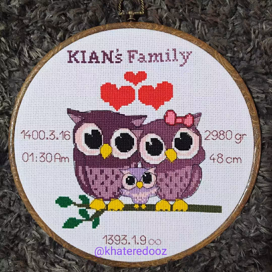 تقویم شماره دوزی خانواده ی جغدی