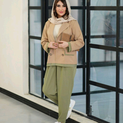 مانتو شلوار زنانه لنین مدل سوران
