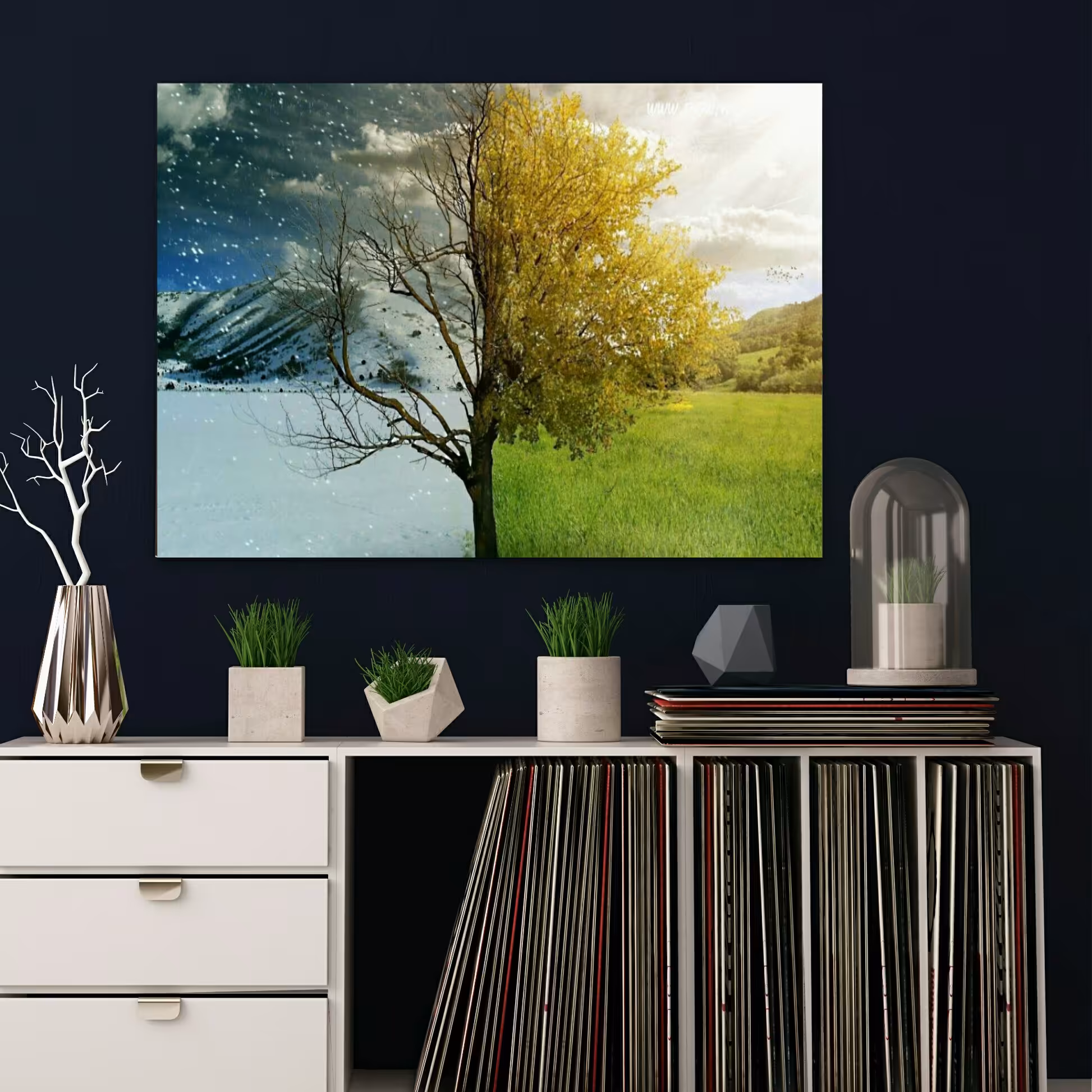 پوستر جذاب 2 نمایه طرح طبیعت