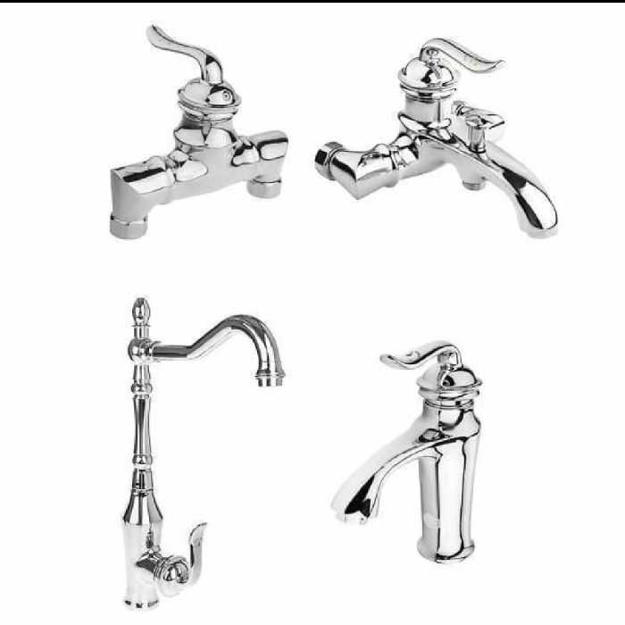 ست کامل 4 تیکه شیرآلات رستاک مدل آرسن کروم (ارسال رایگان)با کیفیت و زیبا
