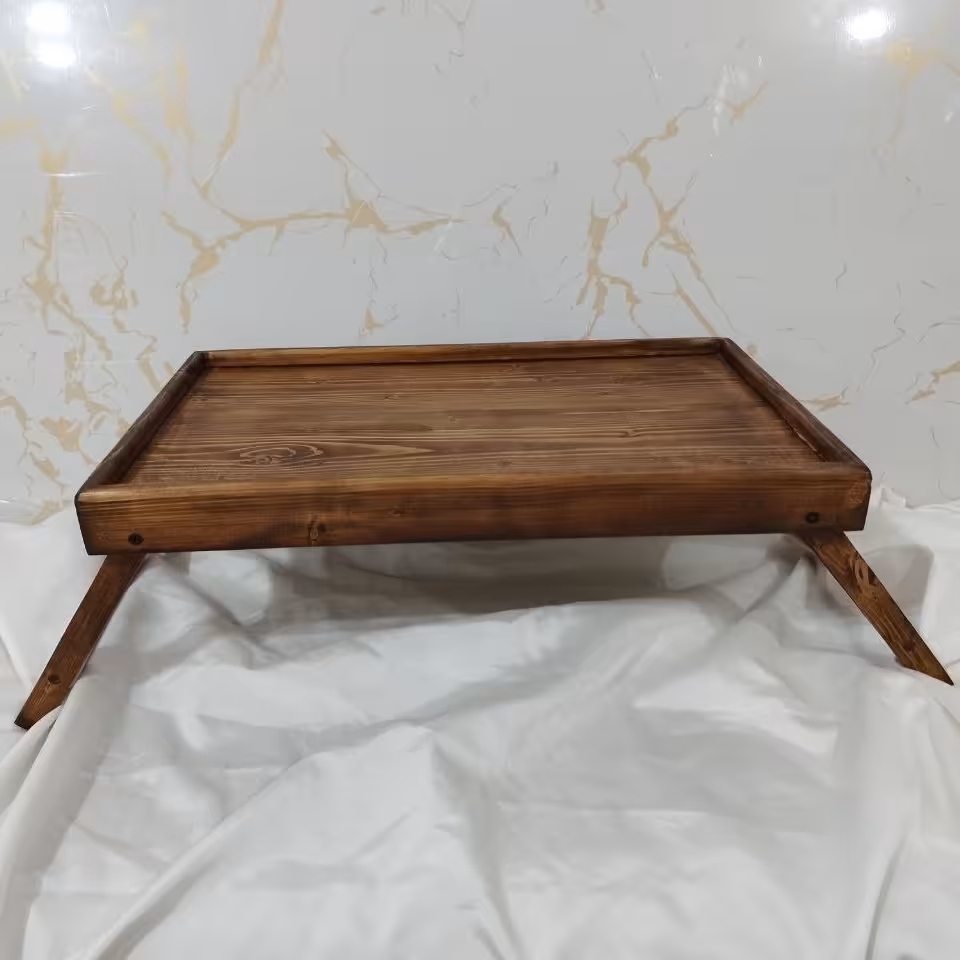 سینی چوبی پایه دار تاشو