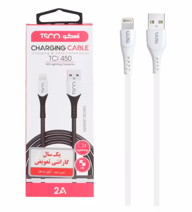 کابل شارژ تسکو آیفون مدل TCI 450