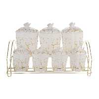 ست جا ادویه 7 پارچه ماکرو مدل ماربل