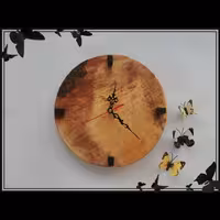 ساعت دیواری چوب گردو قطر 25 کد محصول E 26