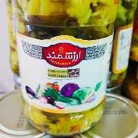 ترشی مخلوط سرکه ای شیشه ای آرمان ترش 