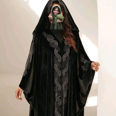 پانچو زنانه مخمل مدل پانچ مزونی