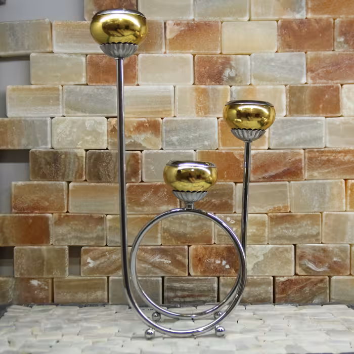 شمعدان  سه شعله جاشمعی فلور  مخصوص کادویی اوپن کنسول و میزتلویزیون 