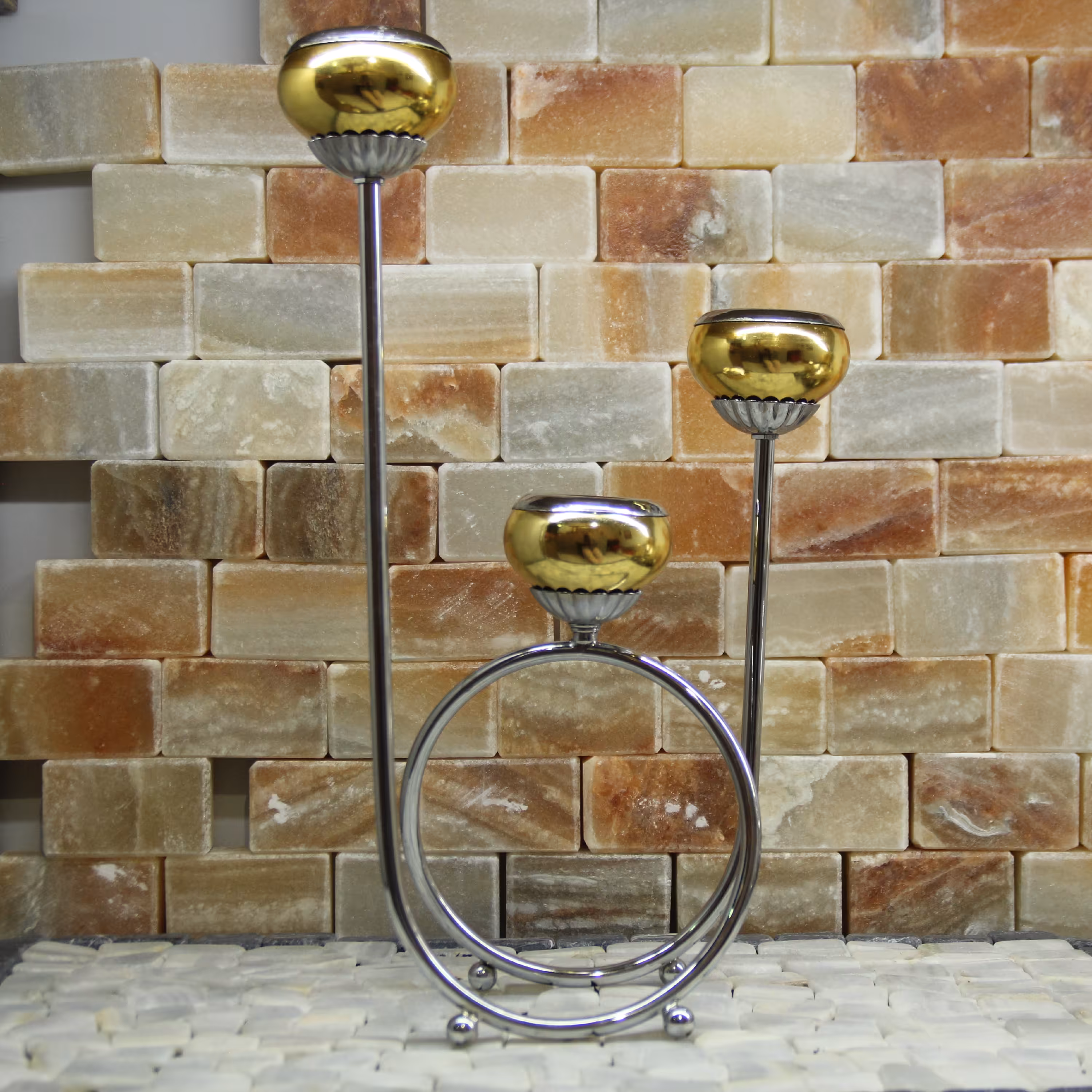 شمعدان  سه شعله جاشمعی فلور  مخصوص کادویی اوپن کنسول و میزتلویزیون 