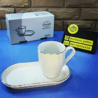 لیوان و زیره چینی لمون
لبه طلایی رنگ ثابت

زیره مناسب برای سرو انواع کیک و بیسکویت و شکلات و...

دو مدل لطفا ورق بزنید
