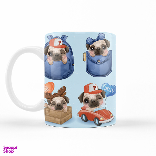 ماگ مدل استیکر سگ‌های کوچواو