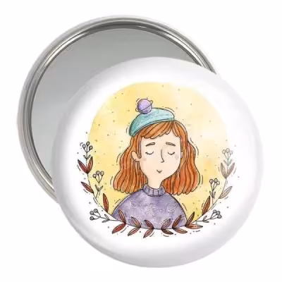 آینه جیبی خندالو مدل دخترونه کد 6032