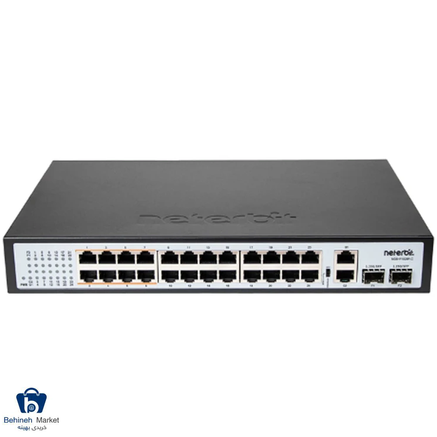 سوییچ 28 پورت نتربیت مدل NGS-F1028P-C