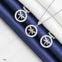 نیم ست نقره مدل و طرح سنجاقک دخترانه کد 1632