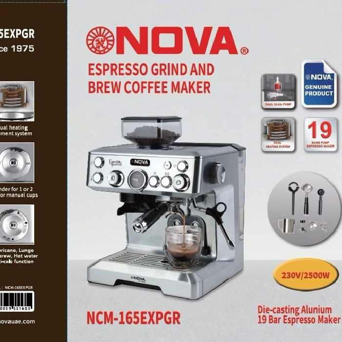 اسپرسو ساز نوا مدل 165 دارای پمپ ایتالیایی