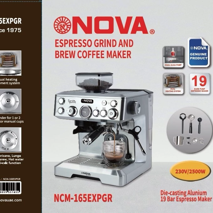 اسپرسو ساز نوا مدل 165 دارای پمپ ایتالیایی