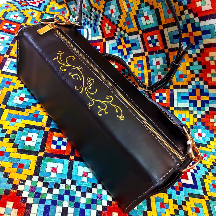 کیف دوشی چرم دست دوز کد 437