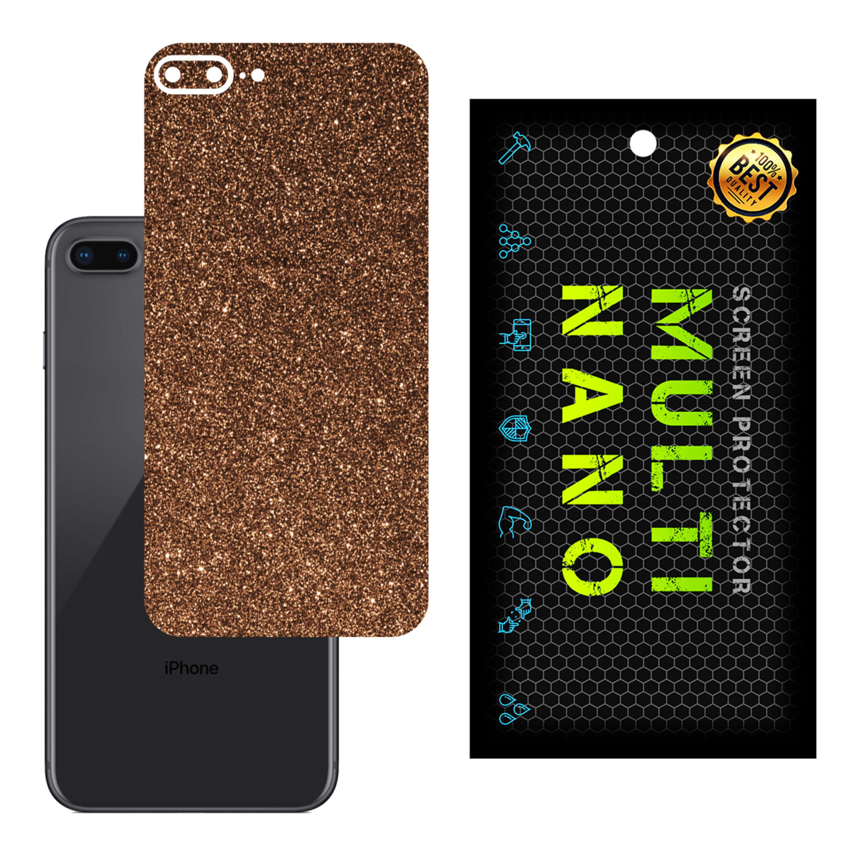 برچسب پوششی MultiNano مدل X-G1F-Bronze برای پشت موبایل اپل iPhone 8 Plus