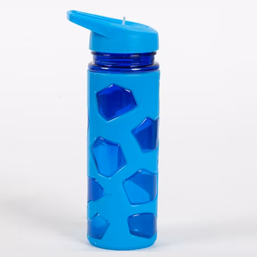 قمقمه مدل کاوردار طرح سنگی آبی گنجایش 0.5 لیتر