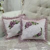 کوسن روبان دوزی مخمل