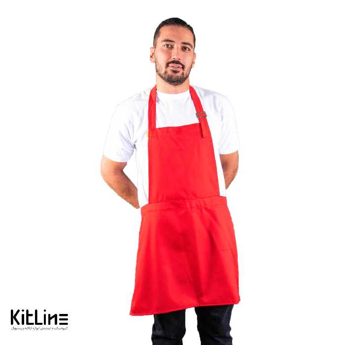 پیشبند ترگال کجراه قرمز پوشاکو