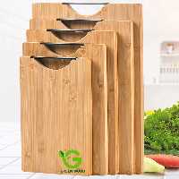 ست تخته برش گوشت 5 تکه چوبی بامبو کد Gw11002