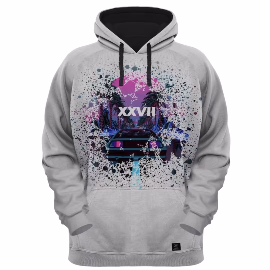 هودی پسرانه ومردانه  جنس داخل کرکی کلاه دار مدل xxvll رنگ طوسی