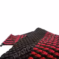 پشتی عرقگیر دست بافت خودرو سایز بزرگ ( رنگ قرمز ) پک 1 دستی