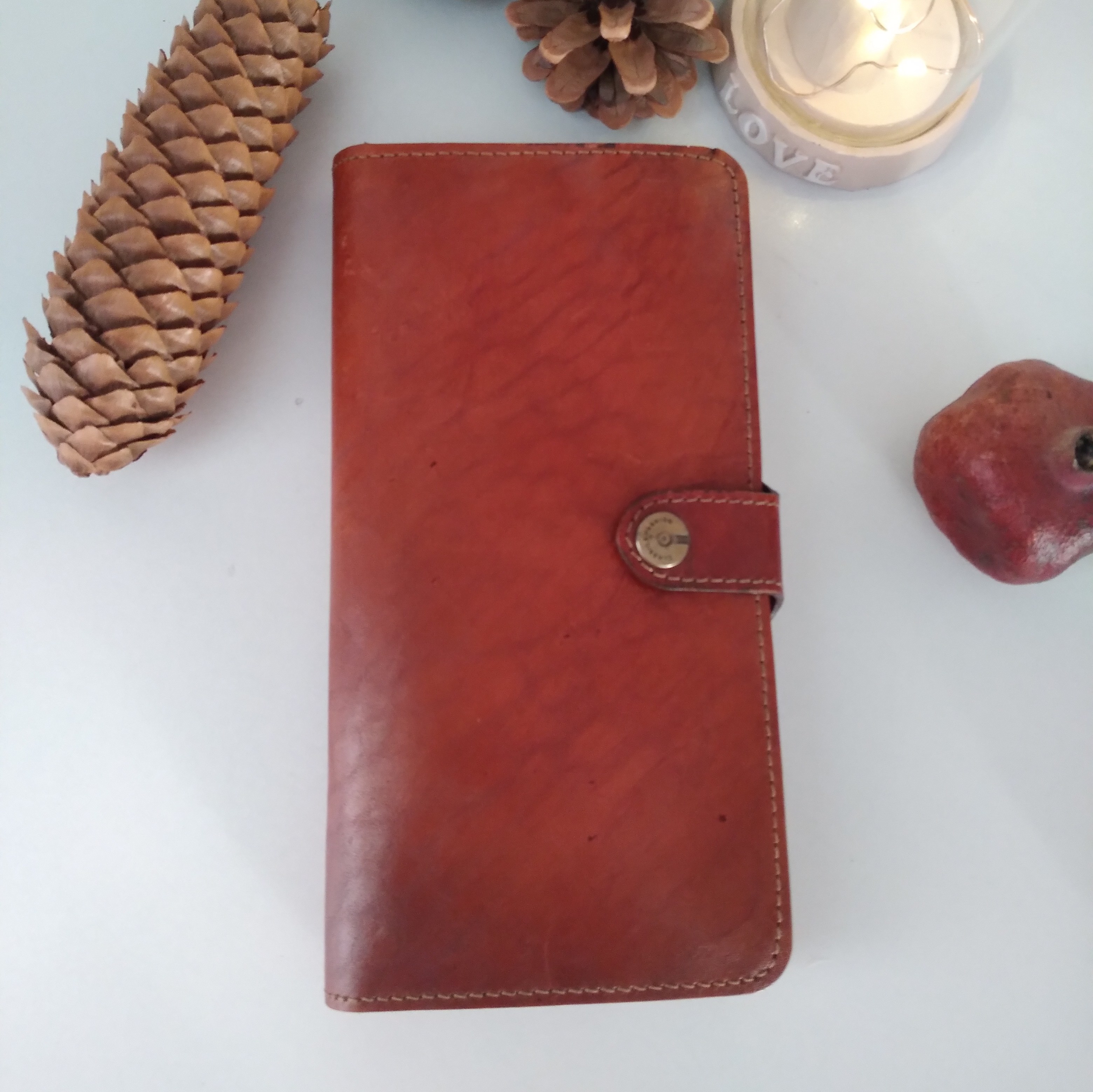 کیف پول چرمی دستدوز با چرم گاوی درجه یک  