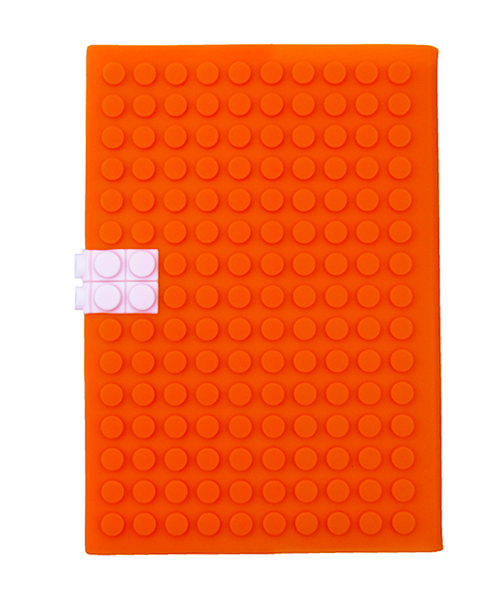 دفتر  جلد سیلیکونی  A6 مدل لگو ریز