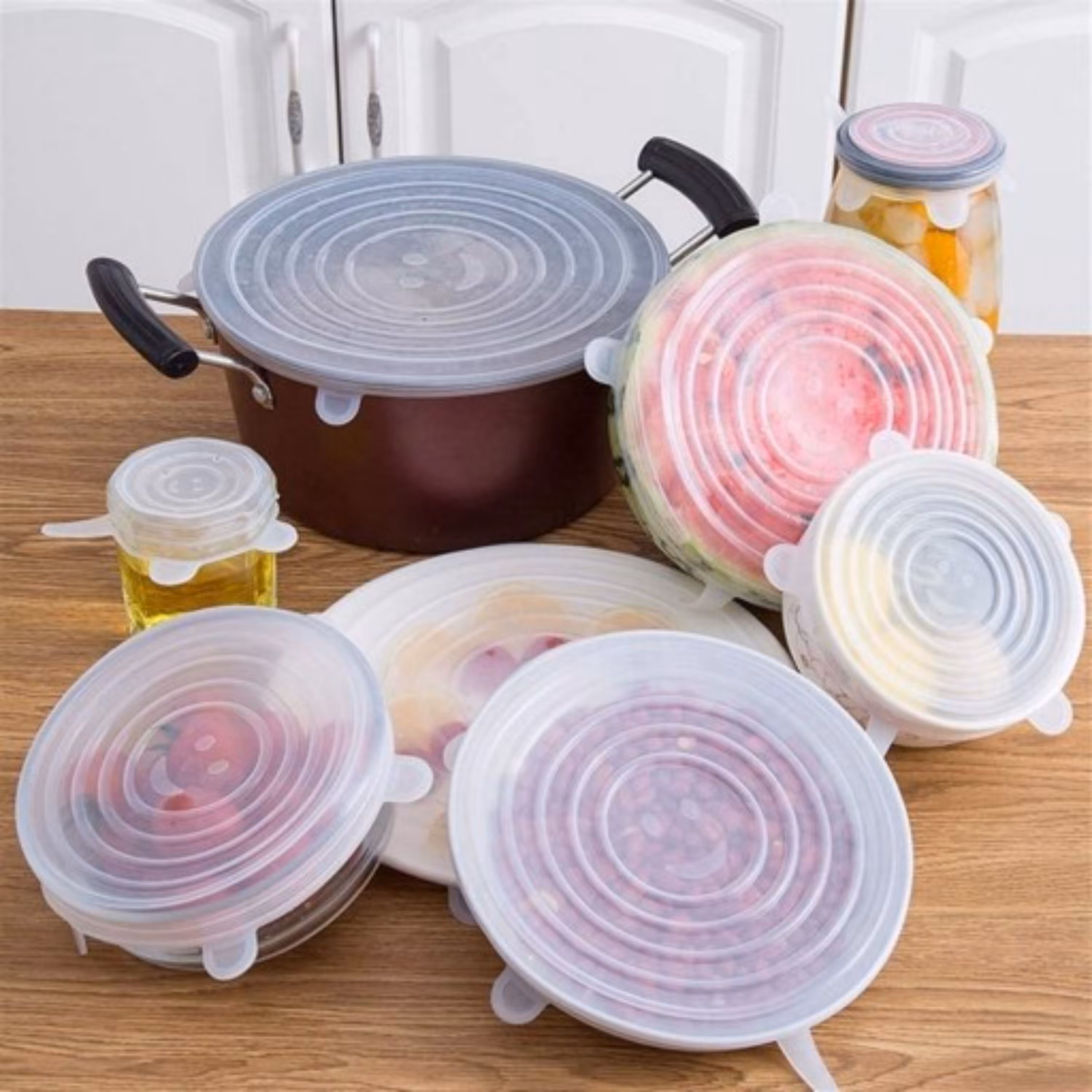 درپوش سیلیکونی ست6تایی محافظ مواد غذایی 