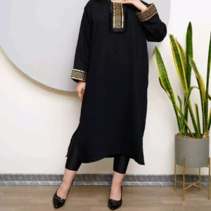 پیراهن ساحلی زنانه بابوس و کتیبه مدل ساحلی بغل چاک دلربا