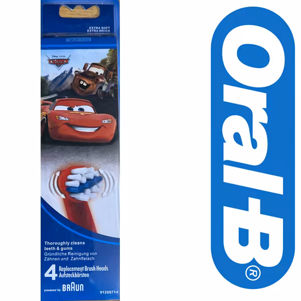 سری مسواک برقی کودک اورال بی 4 عددی Oral B Toothbrush Head